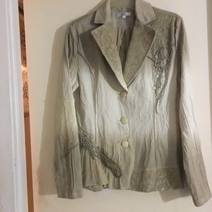 Zba Cotton Blend Faded Jacket Size Large.
